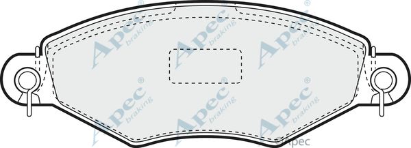 APEC BRAKING Комплект тормозных колодок, дисковый тормоз PAD1041
